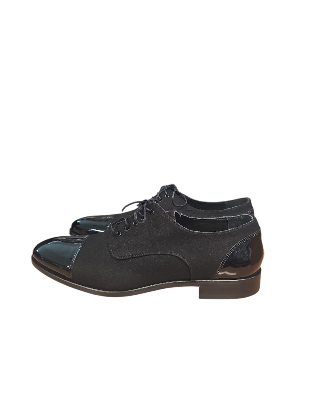 NEW TAFT Classic Black Men's Cap-Toe Oxford Dress Shoes - Picture 3 of 8